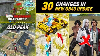 OB43 Top 30 Game Changer " SECRET UPDATES " FF Advance Server - GARENA Free Fire