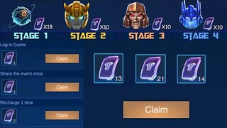 GET 48 TICKETS IN TRANSFORMERS EVENT! NEW FREE SKIN EVENT - NEW EVENT MLBB OPTIMUS PRIME SKIN