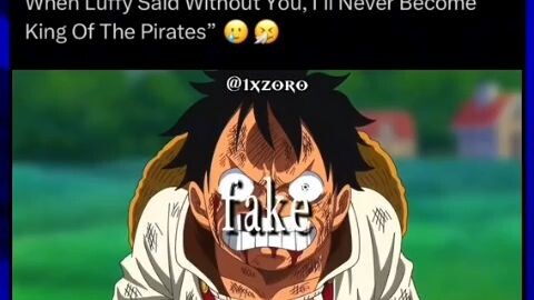 Luffy Said On Sanji Without you I'll Never Become King Of Pirates. It's Made me Cry 😢