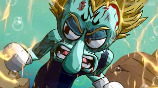 Squidward mengalahkan SpongeBob dengan keras! Dragon Ball Z Spongebob: Bintang Besar Pesta Iblis