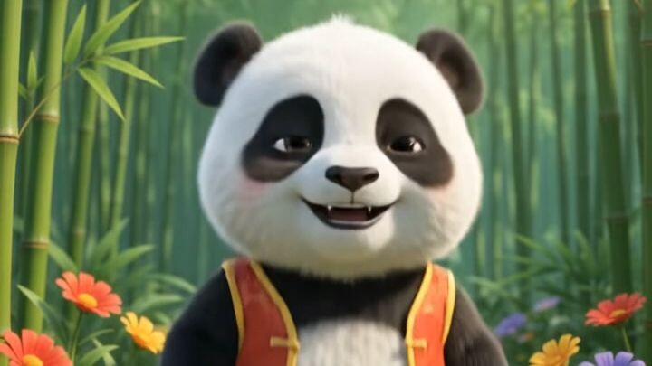 中文: 快乐学一学：和小熊猫一起度过美好的一天！