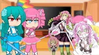 Mahou shoujo ni akogarete react to Mitsuri kanroji as Sister Magenta ❤️❤️