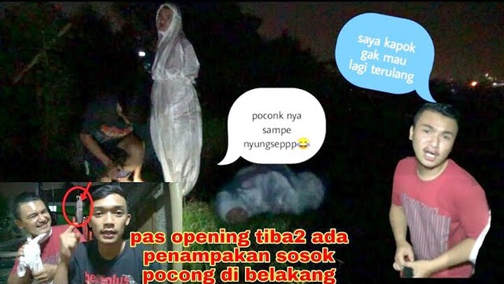 prank pocong tiba2 ada sosok penampakan pocong asli di belakang || prank bandung