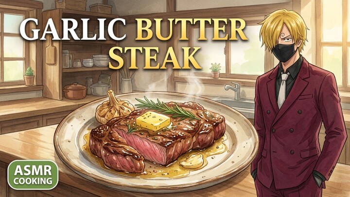 Kalau Sanji One Piece Masak Steak, Hasilnya Begini! 🤤🥩 Anime Cooking ASMR