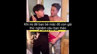 #MVHai Khi thằng bạn thân mặc đồ con gái làm thẳng nam hú hồn