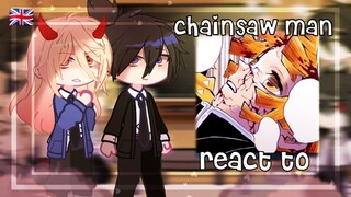 Chainsaw man React to Zenitsu | Demon slayer | Gacha Club