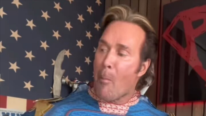 Big Country Fellow Having a Meal