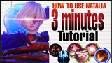 HOW TO USE NATALIA REVAMP | 3 minutes tutorial | Build | Pro tips | Combos // Mobile Legends