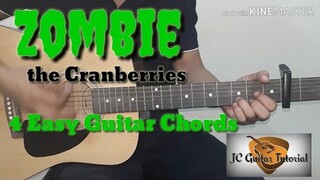 Zombie - Cranberries Guitar Chords (4 Easy Guitar Chords) (Guitar Tutorial)