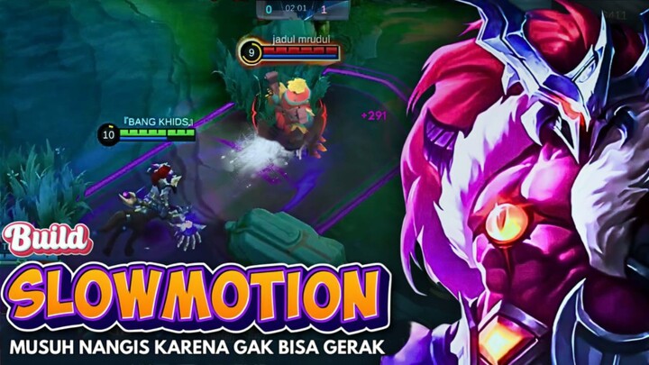 BUILD HYLOS SLOWMOTION:MUSUH NYA AUTO NANGIS GAK BISA GERAK 😂 (BUILD HYLOS TERKUAT 2025).MLBB