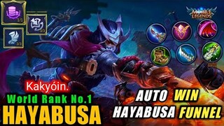 World Rank No.1 Hayabusa Full Gameplay | Mobile Legends Bang Bang