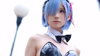 Wajah model yang kuat karena gadis kelinci Rem tidak memiliki cara untuk memperbaiki gambar. Setelah