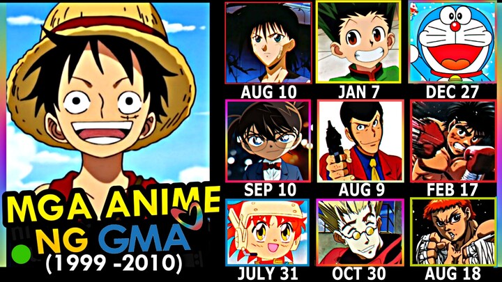 MGA ANIME NI GMA 7 FROM 1999 HANGANG 2010 :-)
