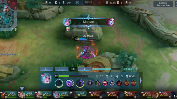 Karina Intense Savage Part  1🤗 😊 #MobileLegensBangBang