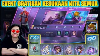 PLAYER GRATISAN WAJIB TONTON BIAR BISA DAPAT SEMUA NYA! EVENT 515 PARTY 2021 MOBILE LEGENDS