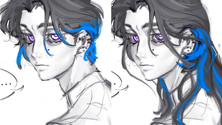 【OC】The perks of creating a gender-neutral beauty: freely switch between handsome guys and beautiful