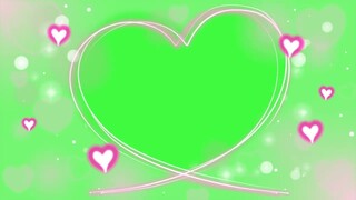 HEARTS OVERLAY # 4 GREEN SCREEN VIDEO | GREENSCREEN BACKGROUND | CHROMA KEY | Peachy Grace