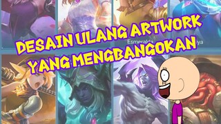 Desain ulang artwork hero-hero mobile legends