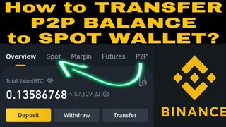 How to transfer Binance P2P balance to Binance Spot Wallet? (2021) Tutorial @Binance International