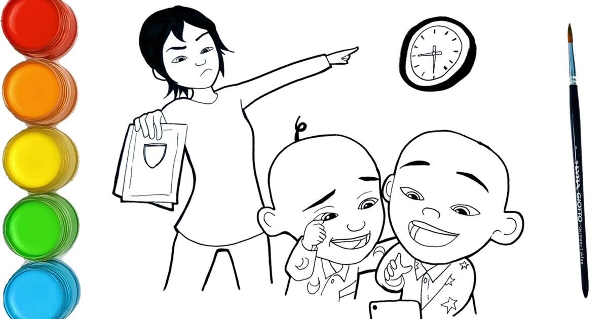 Gambar Upin Ipin Dan Kak Ros Asyik Gambar Vrogue Co