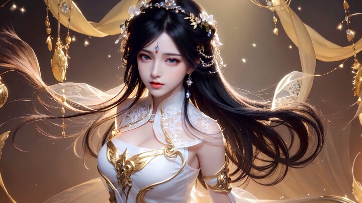 [AI Art] An Immortal Descended to the Mortal Realm in a Splendid, Dreamlike World!