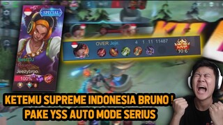 RANKED PAKE YSS KETEMU SUPREME BRUNO INDONESIA ! AUTO MODE TURNAMEN - Mobile Legends