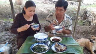 Khô Lù Đù Chiên Giòn Rau Muống Vườn Xào Tỏi Ăn Vậy Mà Ngon| TKQ T637
