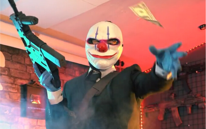 Real life payday, clown heist.