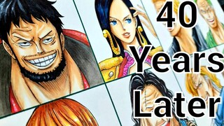 女性不会变老？英雄不会迟暮！画出40年后的海贼王人物[1000期纪念2][ONEPIECE]