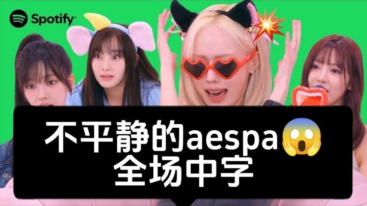 【ซับภาษาจีนฉบับทำเอง】รายการวาไรตี้ aespa Spotify 0602