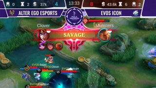 Iritel Clover “SAVAGE” di piala Presiden, Evos Icon vs Alter Ego