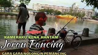 Camera Ku Kena Hantam Joran Pancing gara² Nolongin Orang || Pemancing Gemblung