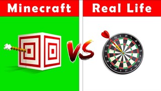 Minecraft VS Real Life [MINECRAFT DARTS IN REAL LIFE]