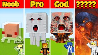 TÔ GÀ THỬ THÁCH 24H XÂY QUÁI VẬT GHAST ĐỊA NGỤC SIÊU ĐÁNG SỢ TỪ NOOB TỚI GOD TRONG MINECRAFT