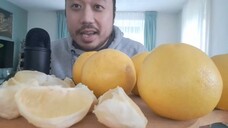 ASMR Sweet & Juicy Yellow Grapefruit (Eating Sounds)