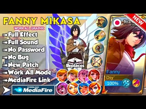 Fixed - Script Skin Fanny Mikasa AOT No Password | Full Effect Voice | Script Fanny Mikasa Terbaru