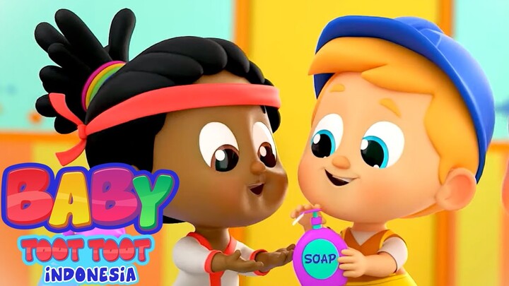 Cuci tanganmu | Video prasekolah | Bayi sajak | Baby Toot Toot Indonesia | Puisi untuk anak