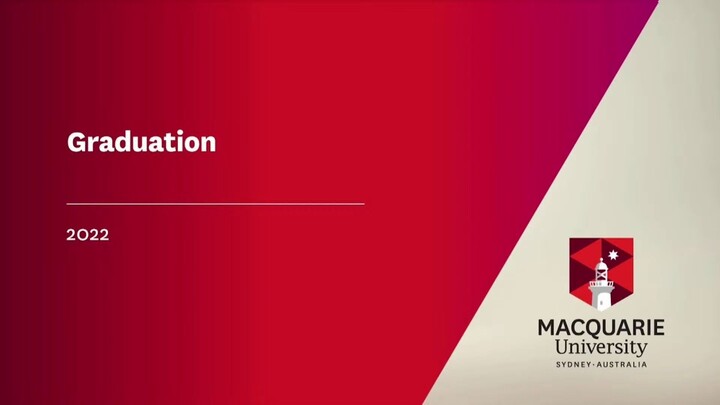 麦考瑞大学毕业典礼 2022年10月14日