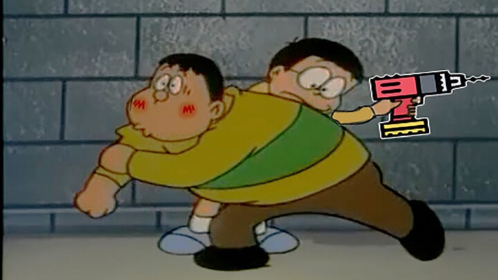 Fat Tiger: Nobita! Put down the impact drill first!