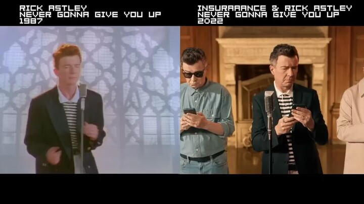 Rick Astrey never gonna give u up 1987 vs 2022