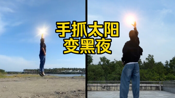 Video tangan menangkap matahari hingga menjadi malam