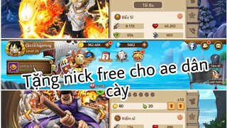 Hải tặc đại chiến-Cho nick có sanji vinsmoke cho anh em mới chơi,dư 6k kim cương cho ae chơi sự kiện