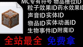 指令所需表格大全！你想要的，我们都有【1.16】