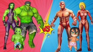 FAMILY HULK VS FAMILY ATTACK ON TITAN (She-Hulk Episode 3)