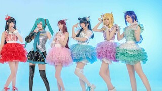 لقطة واحدة! رقص متحرك على أغنية التعاون بين المجموعة المائية "Hatsune Miku" وفرقة "BANZAI! digital t