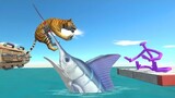 Launched Above Swordfish - Animal Revolt Battle Simulator