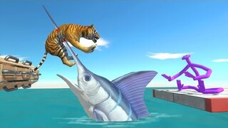 Launched Above Swordfish - Animal Revolt Battle Simulator