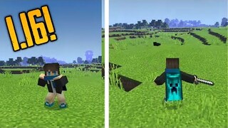 MCPE - New Player Animation in 1.16+ / Minecraft Pocket Edition