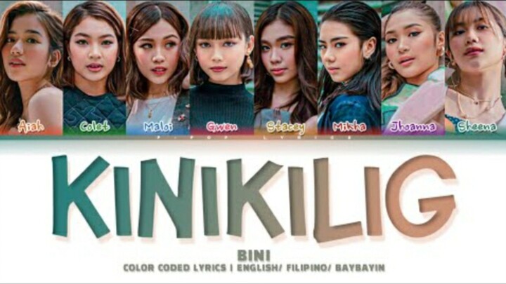BINI "KINIKILIG" Color Coded Lyrics English/ Filipino/ Baybayin (sped up)
