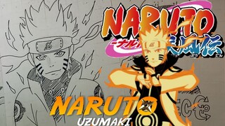 menggambar karakter anime Uzumaki Naruto